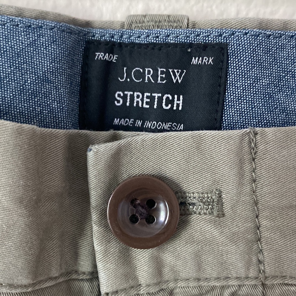 J.Crew Men’s Chino Sage Green Stretch Shorts 9’ Size 35 - Picture 2 of 15